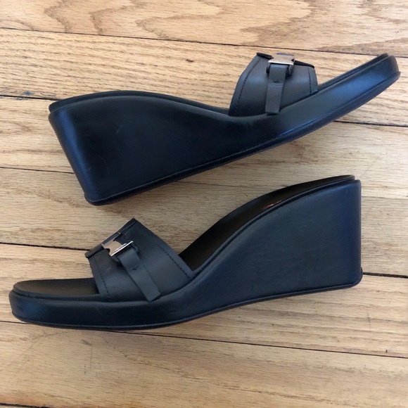 Prada vintage ladies wedges size 37.5 - Picture 3 of 7